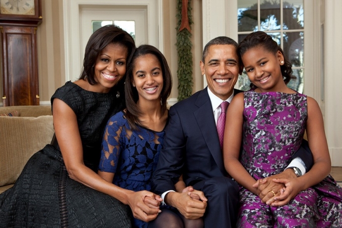 Gia đình hạnh phúc của Tổng thống Obama. (Ảnh: Pete Souza)